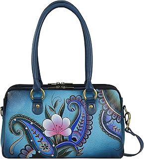 Hand-Painted Leather Satchel by Anuschka