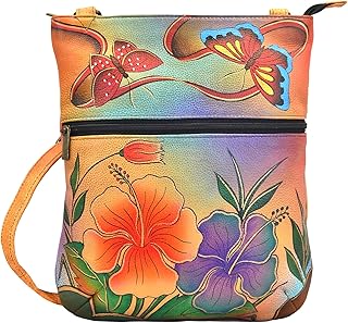 Antique Hibiscus Crossbody Bag by Anna Anuschka