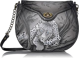 Anna Anuschka Genuine Hand Painted Leather Sling Flap Bag