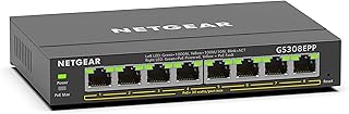NETGEAR 8 Port PoE Gigabit Ethernet Easy Smart Managed Switch