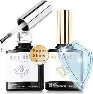 modelones Gel Top Coat – 2025 Upgrade Super Shiny Base and Top Coat