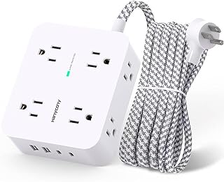 Surge Protector Power Strip – HANYCONY 8 Outlets with USB Charging Ports