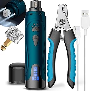 YABIFE Dog Nail Trimmers and Clippers Kit – Whisper Quiet Grinder