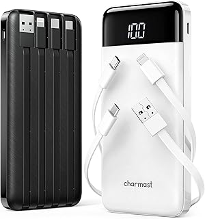 2 Packs Portable Chargers with Built in Cables – Travel Essentials