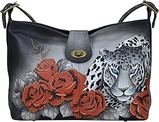 Women’s Hand-Painted Genuine Leather Studded Side Hobo