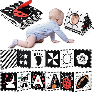 URMYWO Black and White Baby Toys – Tummy Time & Visual Stimulation