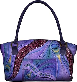 Women’s Hand-Painted Leather Wide Tote by Anna Anuschka