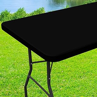 Moosfor Spandex 6 Foot Rectangle Table Cloth – Black