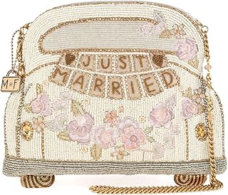Just Married Beaded Crossbody Handbag Clutch by Mary Frances