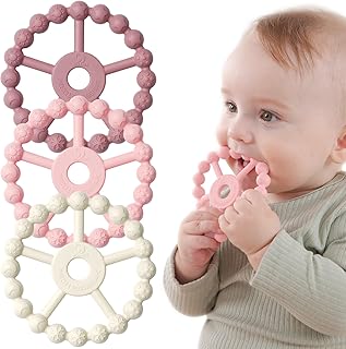 Seposeve 3 Pack Ring Teether Baby Infant Toys