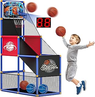 Kids Arcade Basketball Hoop with 4 Balls – Fun Indoor/Outdoor Game