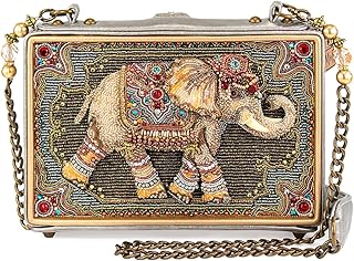 Tusk Beaded Handbag Embellished Elephant-Themed Crossbody Bag