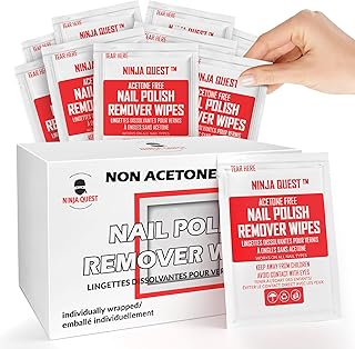 Nail Polish Remover Pads – 100% Non-Acetone – 50 Pack Bulk Set