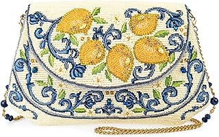 Capri Lemons Beaded Crossbody Handbag by Mary Frances
