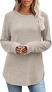 OFEEFAN Long Sleeve Shirts for Women – Casual Tunic Tops