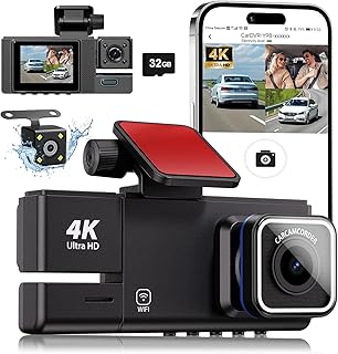 3 Channel Dash Cam by Brand – 5G WiFi & 4K UHD Front and Rear
