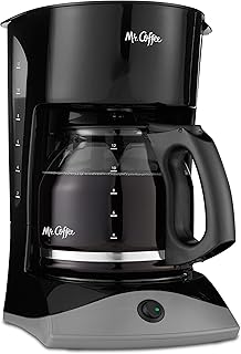 Mr. Coffee Black Coffee Maker, 12 Cups with Auto Pause Feature