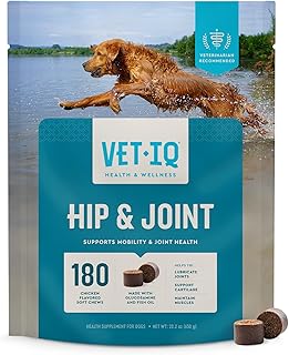 VetIQ Glucosamine Hip & Joint Supplement for Dogs, 180 Soft Chews
