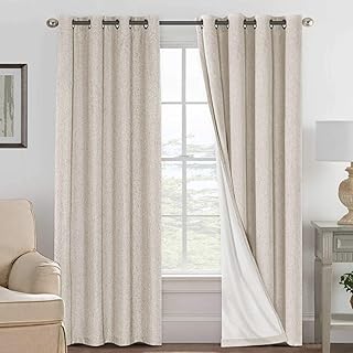 H.VERSAILTEX Linen 100% Blackout Curtains for Bedroom