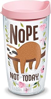 Tervis Sloth Nope Not Today Double Walled Insulated Tumbler