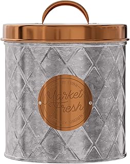Amici Home Bristol Galvanized Metal Canister – Dry Food Storage