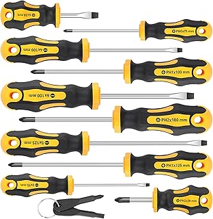 Amartisan 10-Piece Magnetic Screwdrivers Set with Cushion Grip