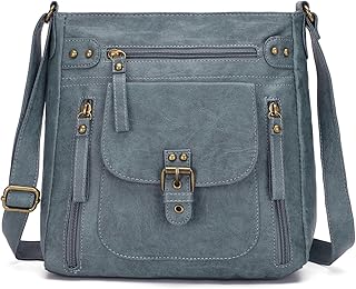Crossbody Bags for Women, Multi Pocket Shoulder Bags, Medium PU Leather