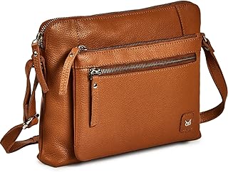 Wise Owl Small Soft Pebbled Real Leather Crossbody Handbags