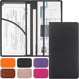 Premium Car Registration & Insurance Card Holder – Black