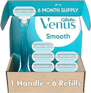 Gillette Venus Smooth Women’s Razor Handle + 6 Refills