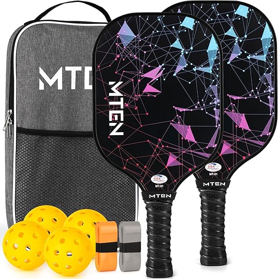 Pickleball Paddles, USAPA Approved Fiberglass Surface Set