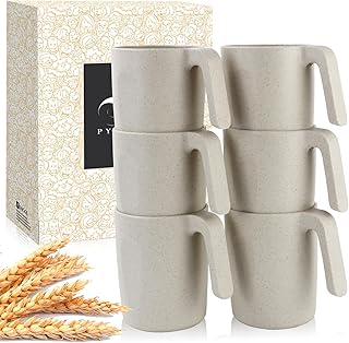PYRMONT Wheat Straw Cups-Mug Set of 6 – Unbreakable, BPA-Free