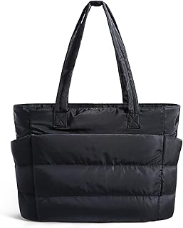Tote Bag for Women, Lightweight Puffy Tote Bag with Compartments