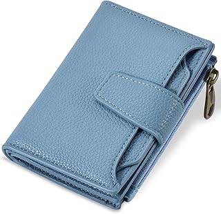 Small Wallet Women RFID Blocking Soft Leather Bifold Compact Card Holder