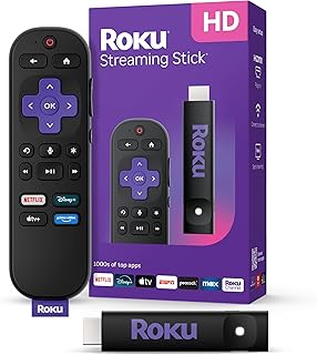 Roku Streaming Stick HD 2025 — HD Streaming Device with Voice Remote