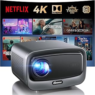 Smart Projector 4K by [Brand] with WiFi 6 and Bluetooth 5.3
