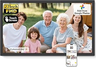 NexFoto 27 Inch Touchscreen Digital Picture Frame – FHD WiFi