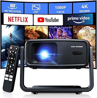 4K Projector with WiFi and Bluetooth, Native 1080P Mini Projector