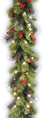National Tree 9 ft Pre-Lit Christmas Garland