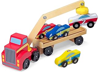 Melissa & Doug Wooden Car Loader Set