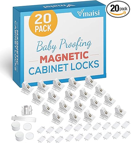 Vmaisi Magnetic Cabinet Locks for Baby Proofing