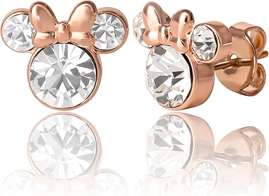 Minnie Mouse Birthstone Stud Earrings