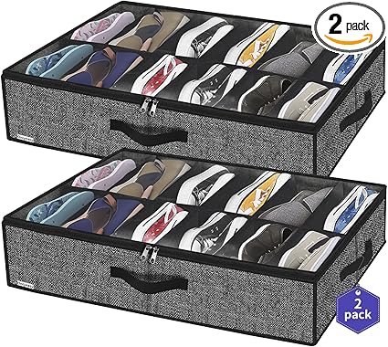 Onlyeasy Under Bed Shoe Organizer Set