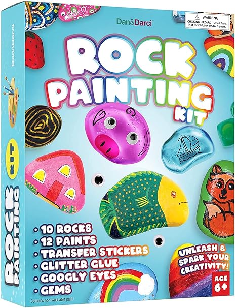 Dan&Darci Rock Painting Kit for Kids