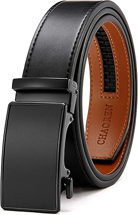 CHAOREN Mens Leather Ratchet Belt