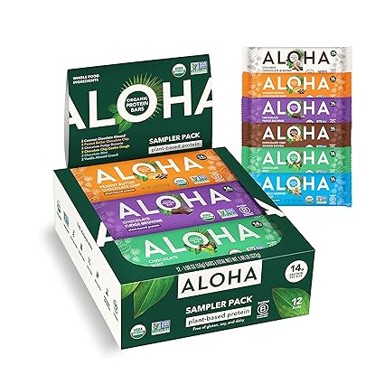 ALOHA Organic Protein Bars – Variety Pack