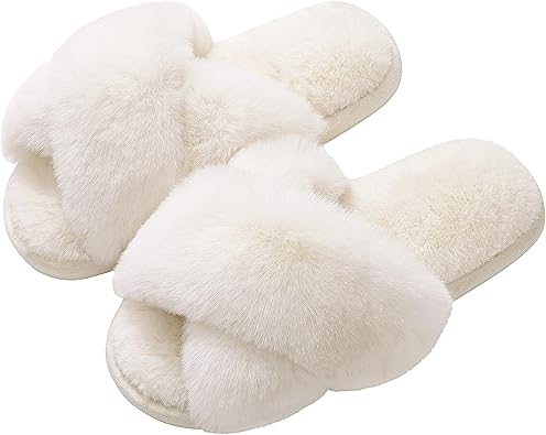 Evshine Women’s Fuzzy Slippers