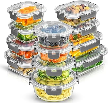 JoyJolt Glass Storage Containers Set