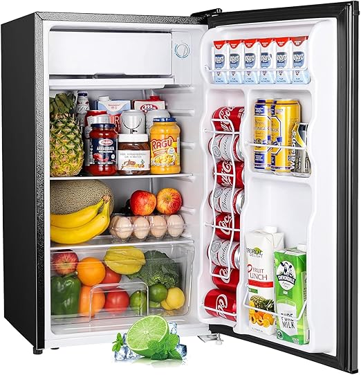 Upstreman Mini Fridge with Freezer