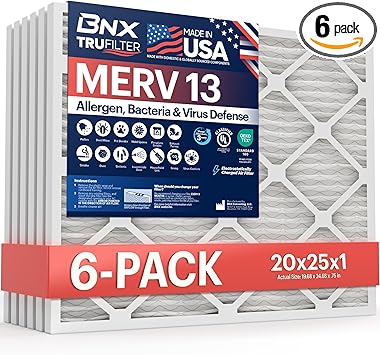 BNX TruFilter 20x25x1 Air Filter